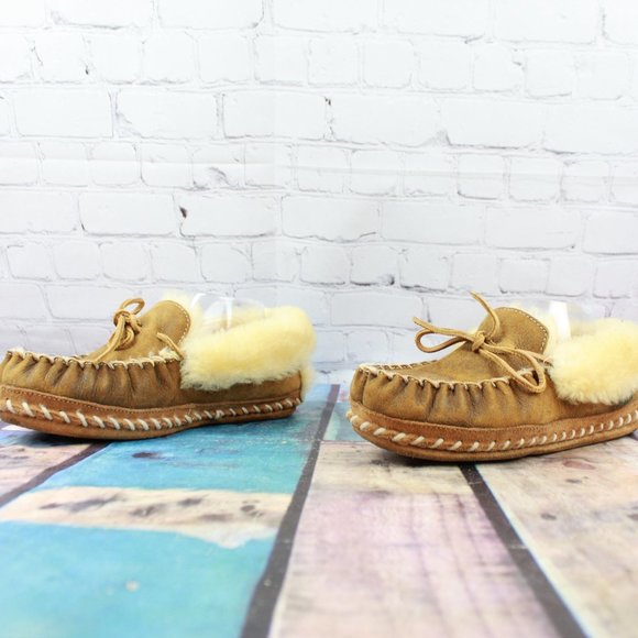 LL BEAN Lined Wicked Good Moccasin Slipper Size 8 - Picture 2 of 9